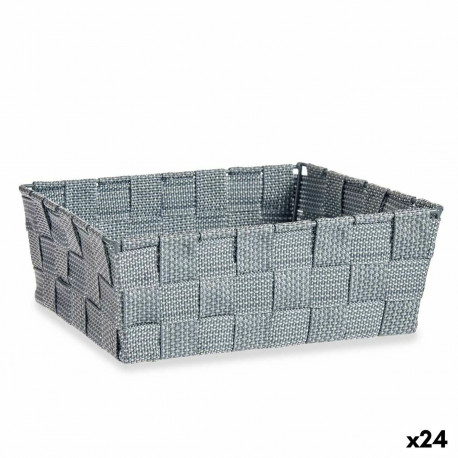 Multi-purpose basket Kipit A3-6930A9 A3-6930A9 Grey Polyester Cloth Braiding 2,4 L (24 Units)