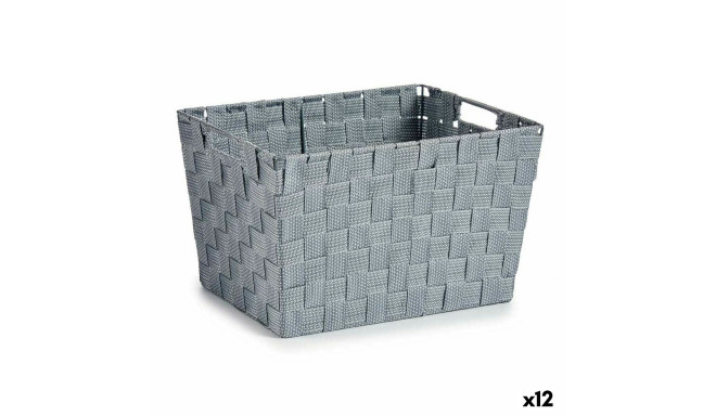 Laundry Basket Grey Cloth 10 L 25 x 20,5 x 35 cm (12 Units)