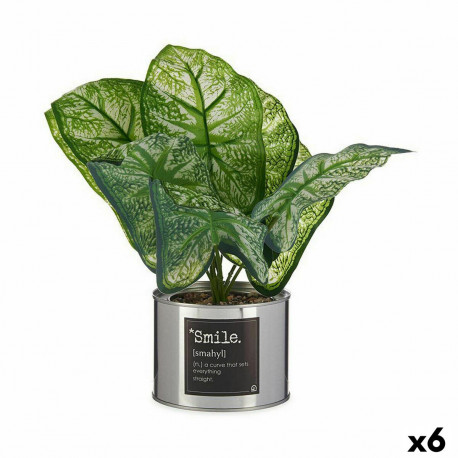 Dekoratiivne Taim Ibergarden HY2-90 Metall Plastmass Caladium 26 x 26 x 26 cm (6 Ühikut)