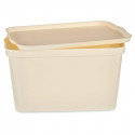 kaanega säilituskarp Kreemikas Plastmass 24 L 29,3 x 24,5 x 45 cm (6 Ühikut)