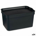 kaanega säilituskarp Antratsiithall Plastmass 2,3 L 13,5 x 11 x 20 cm (24 Ühikut)