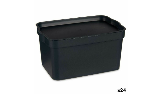 Storage Box with Lid Kipit TP592-1 TP592-1 Anthracite Plastic 2,3 L (24 Units)
