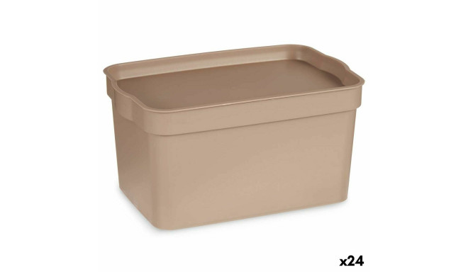 kaanega säilituskarp Kipit TP592-3 Beež Plastmass 2,3 L 13,5 x 11 x 20 cm (24 Ühikut)