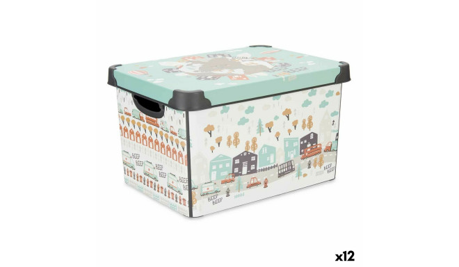 Storage Box with Lid Kipit STYLE BOX-17L-6 Plastic Road 17 L 27,5 x 22 x 36,5 cm Children's (12 Unit