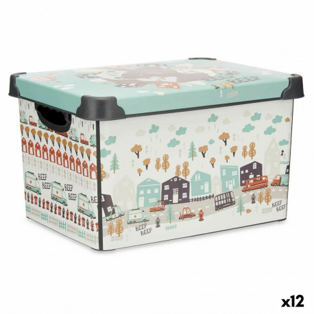 kaanega säilituskarp Kipit STYLE BOX-22L-6 Plastmass Tee 22 L 29,5 x 23,5 x 39,5 cm Laste (12 Ühikut