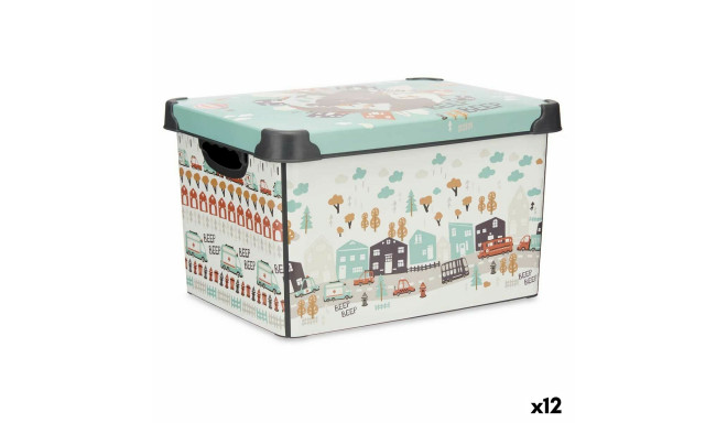 kaanega säilituskarp Kipit STYLE BOX-22L-6 Plastmass Tee 22 L 29,5 x 23,5 x 39,5 cm Laste (12 Ühikut