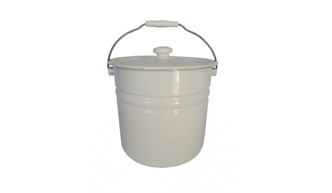 BUCKET WITH LID ENAMELED 12L