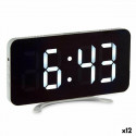 Table-top Digital Clock White ABS 15,7 x 7,7 x 1,5 cm (12 Units)