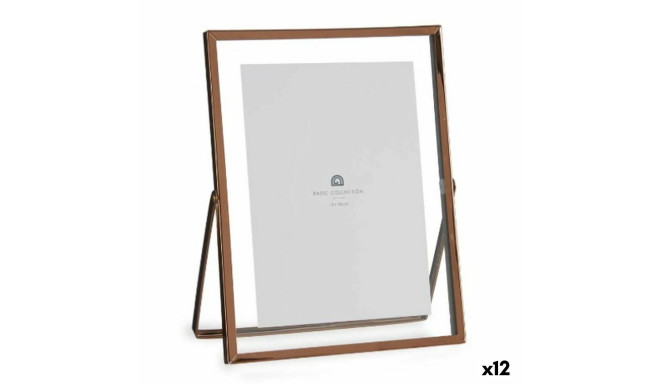 Photo frame Copper Metal Glass Plastic 18,5 x 1 x 23 cm (12 Units)