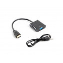 Lanberg AD-0017-BK video cable adapter 0.2 m VGA (D-Sub) HDMI Type A (Standard) Black