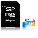 Silicon Power atmiņas karte microSDXC 64GB Elite Class 10 + adapteris