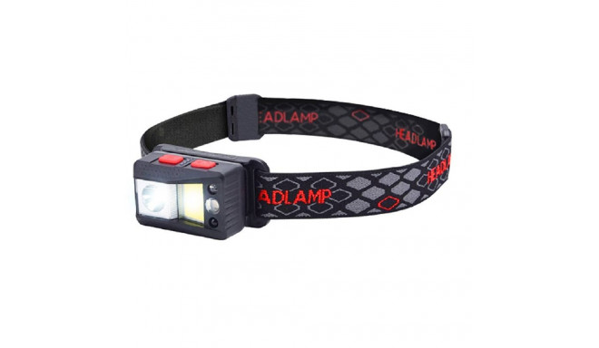 LED XPG 4W + COB 2W + RGB 1W headlamp, motion sensor, 1200mAh battery, USB charging