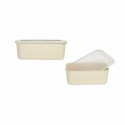 Tray with lid Bamboo Melamin Yellow 17 x 8 x 23,5 cm (6 Units)