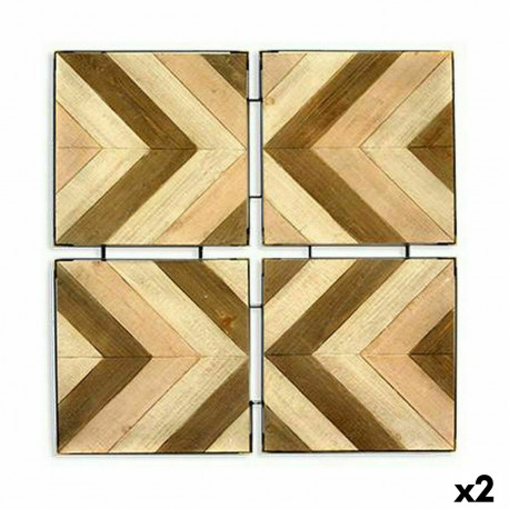 Seinakaunistus Bafana Pruun Beež 3 x 82,5 x 82,5 cm (2 Ühikut)