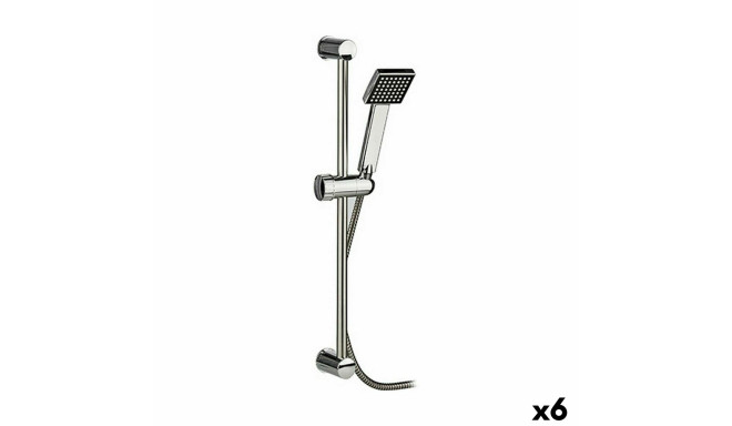 A shower head with a hose to direct the flow Berilo 9721159BC Silver Steel Plastic Squared 18 x 8 x 