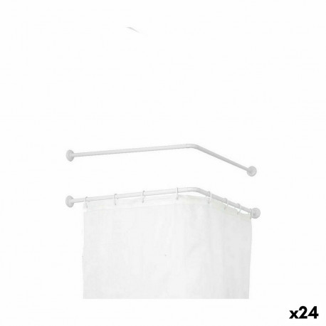 Curtain Bar Berilo B0769L B0769L White Aluminium 80 cm 5,5 x 96 x 11 cm For shower (24 Units)