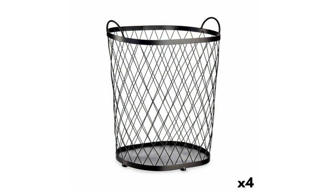Basket Black Metal 40 L 31 x 54,7 x 46,5 cm (4 Units)