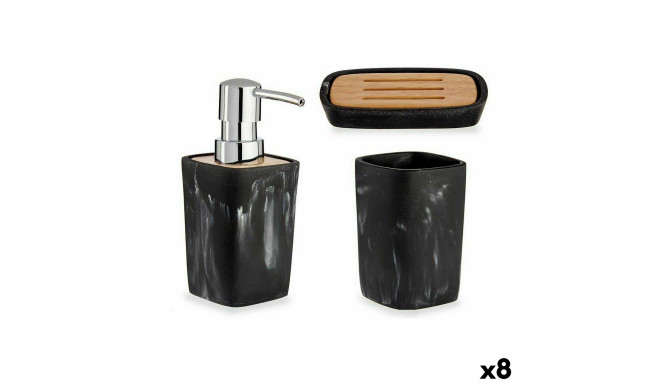 Bath Set Berilo B5646-S3 Black Bamboo Plastic (8 Units)