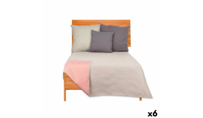 Reversible Bedspread 240 x 260 cm Grey Pink (6 Units)