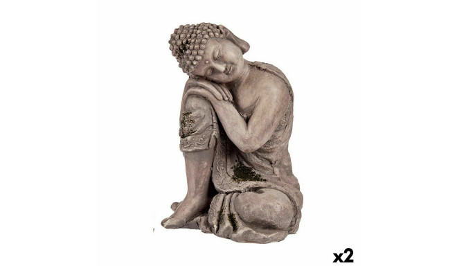 Dekoratīva figūra dārzam Ibergarden CC20447 Polirezīns Buda 23 x 34 x 28 cm (2 gb.)