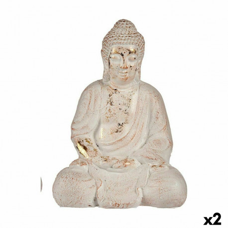 Dekoratiivne aiakuju Ibergarden CC20436 CC20436 Polüresiin Buddha 22,5 x 41,5 x 29,5 cm (2 Ühikut)