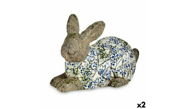 Decorative Garden Figure Rabbit Polyresin 20 x 29 x 40,5 cm (2 Units)