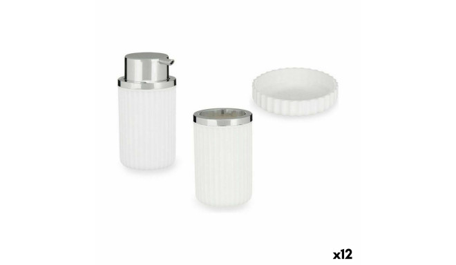Bath Set Berilo 3318-1 3318-1 White Plastic 10,5 x 16,5 x 15,5 cm (12 Units)
