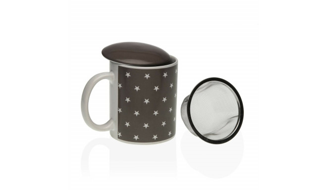 Cup with Tea Filter Versa Stars Porcelain Steel