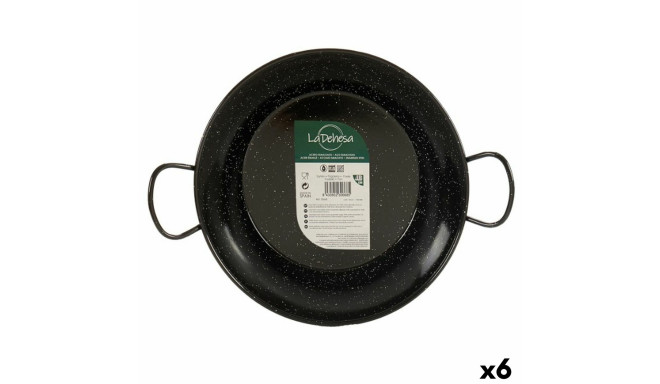 Paella Pan Ø 24 cm Enamelled Steel (6 Units)