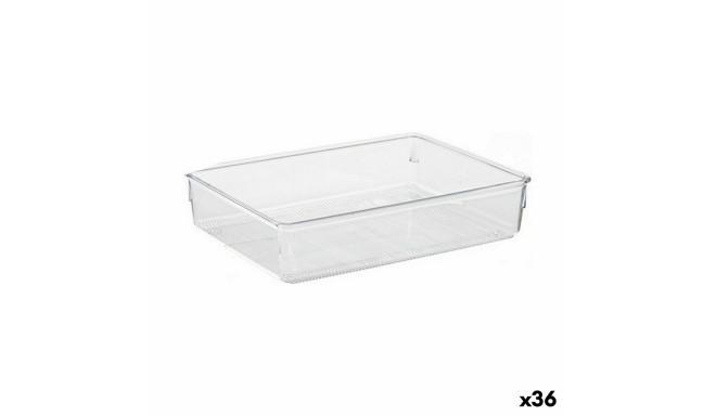 Drawer Organizer Multi-use Transparent Plastic 24 x 5,5 x 15,8 cm (36 Units)