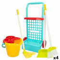 Cleaning Trolley with Accessories Colorbaby My Home 30,5 x 55,5 x 19,5 cm (4 Units)