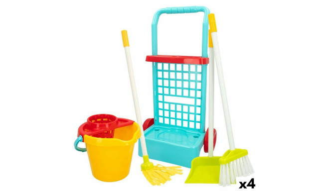 Cleaning Trolley with Accessories Colorbaby My Home 30,5 x 55,5 x 19,5 cm (4 Units)