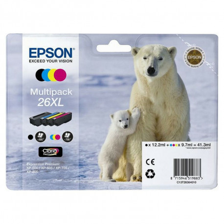 Epson tint T2636 XL, must, kollane