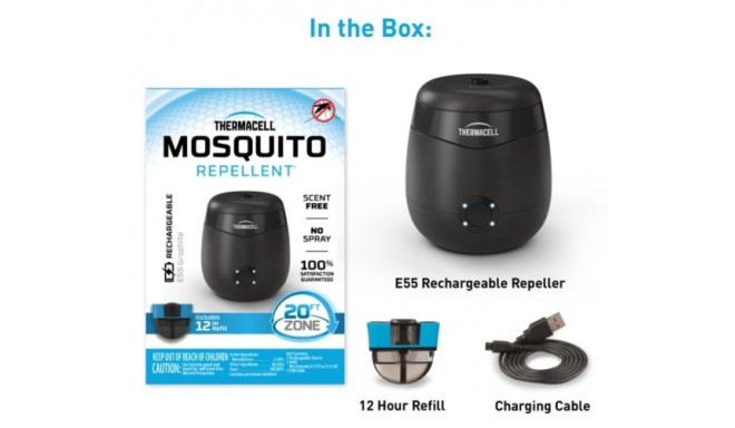 Thermacell E55XI Portable Mosquito Repeller, Rechargable Zone