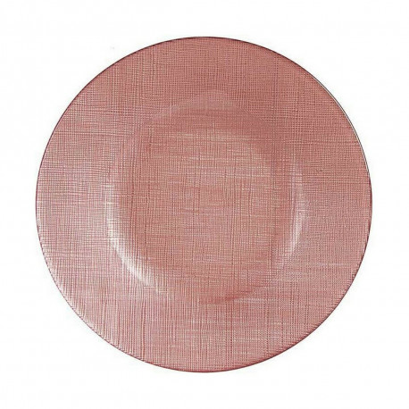 Flat Plate Vivalto 323921P-3 323921P-3 Pink Glass 21 x 2 x 21 cm (6 Units)