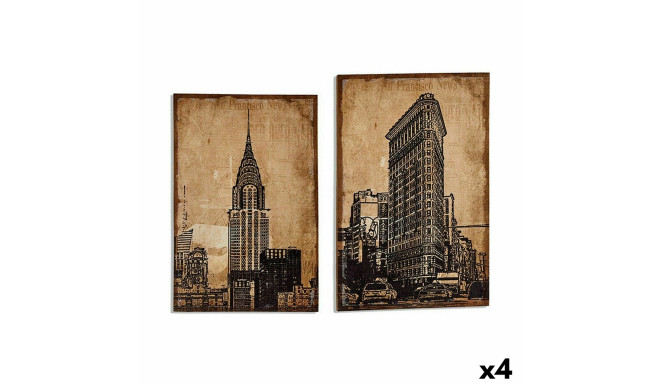 Canvas New York 90 x 3 x 60 cm (4 Units)