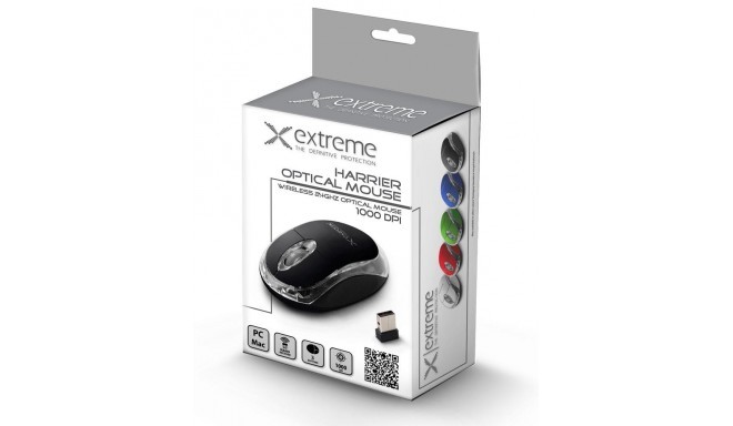 EXTREME XM105K HARRIER - Wireless Optical Mouse 3D|2.4 GHz| 1000 DPI| 3D|- BLACK