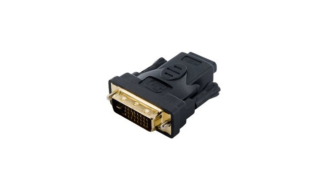 4World Adapter DVI-D [M] (24+1) > HDMI [F], black