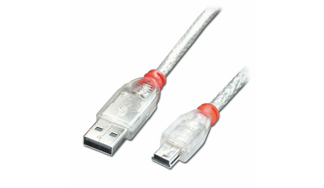 USB 2.0 A to Mini USB B Cable LINDY 41780 20 cm Transparent