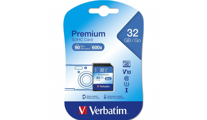 SD Memory Card Verbatim PREMIUM SDHC C10/U1 32 GB