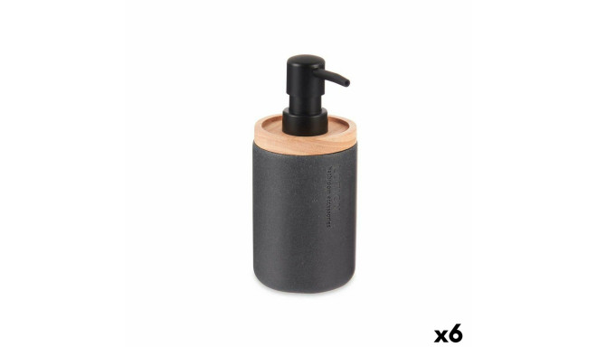 Soap Dispenser Black Wood Resin Plastic (6 Units)