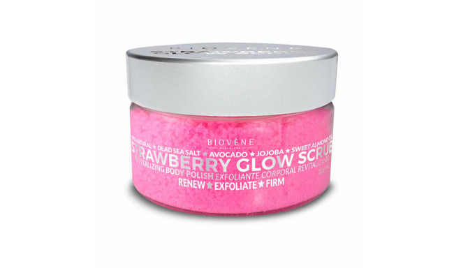 Ķermeņa krēms Biovène Strawberry Glow Scrub 200 g