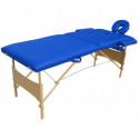 2 zonų sulankstomas, medinis masažinis stalas- mėlynas, VANGALOO