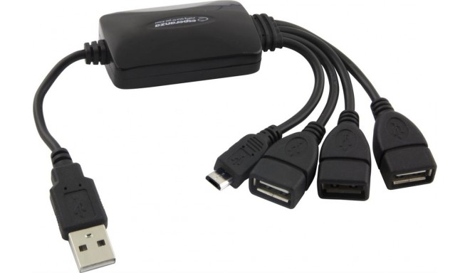 ESPERANZA EA158 - Hub 3 Porty USB 2.0 + 1 x micro USB