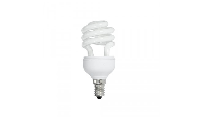 ART fluorescent bulb ''spiral'', 11W, E14, 6.5mm, WW, (equivalent 60W)