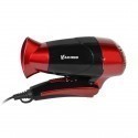 Travel hair dryer Vakoss HR-4557RK | 1200W, foldable handle, red-black