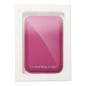 Leather Mag Wallet pink
