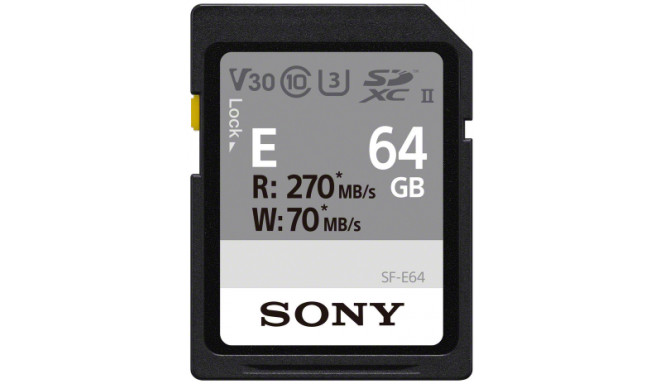 Sony карта памяти SDXC 64GB E UHS-II U3 V30