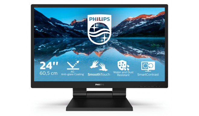 Philips LCD monitor 242B9TL 24 ", FHD, 1920 x 1080 pixels, Touchscreen, IPS, 16:9, Black, 5 ms, 250 