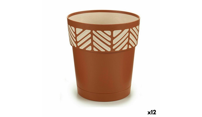 Isekastuv lillepott Stefanplast 94451 Orfeo Terrakota Plastmass 15 x 15 x 15 cm (12 Ühikut)